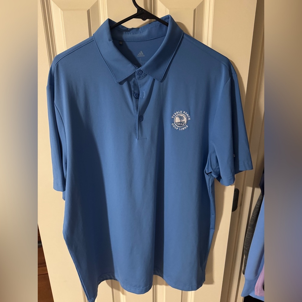 Pebble beach golf links adidas polo size large